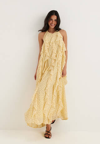Yasfinillo Halterneck Long Dress