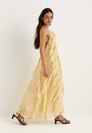 Yasfinillo Halterneck Long Dress