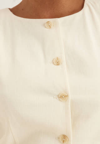 Onldola S/L LINEN BL WAISTCOAT