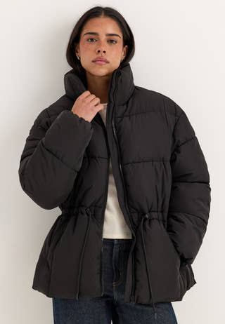 Padded Puffer Jacket Black