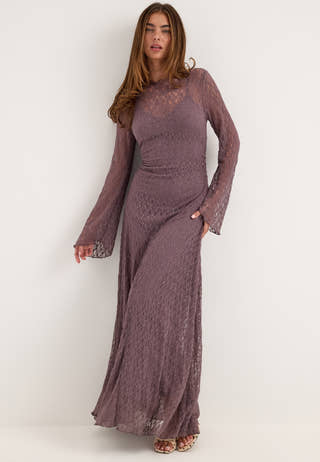 Lace Ankle Dress Purple