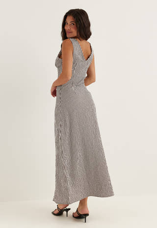 Viterni S/L V-NECK ANKLE DRESS