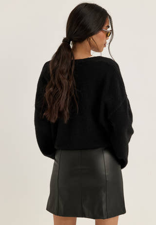 PU Mini Skirt Black
