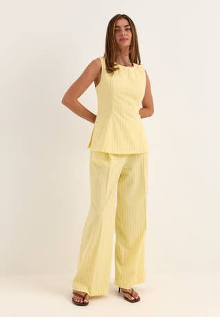 Objkasja Sl Re Peplum Top Striped