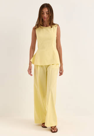 Objkasja Hw Lo Wide Pant Striped
