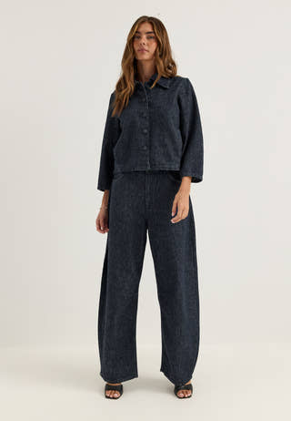 Slfloose Barrel Hanny Mw Jeans Blue