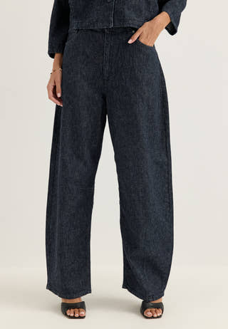 Slfloose Barrel Hanny Mw Jeans Blue