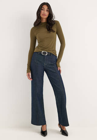 Long Sleeve Modal Top Green