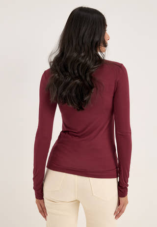 Long Sleeve Modal Top Red