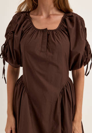 Yasmelvo 2/4 LONG DRESS Brown