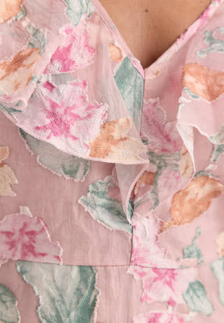 Yasflorina Ss Ankle Dress Pink