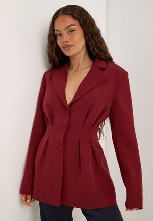 Shaped Blazer Red