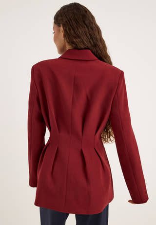 Shaped Blazer Red