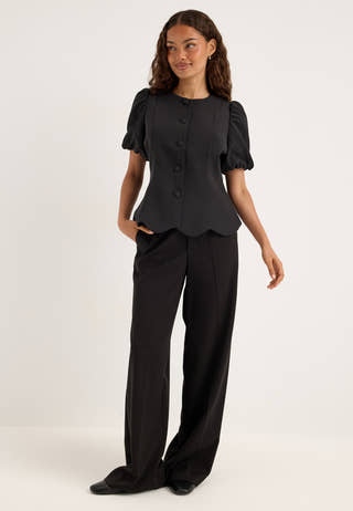 Shaped Blouse Black