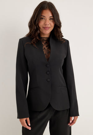 Shaped Blazer Black
