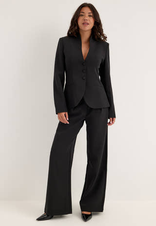 Shaped Blazer Black
