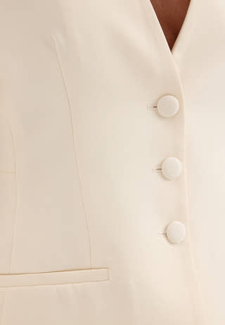 Shaped Blazer White