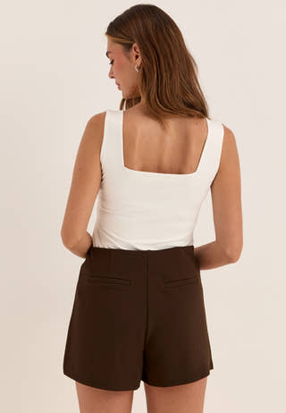 Jersey Wrap Skort Brown