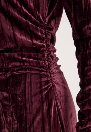 Velvet Maxi Dress Red