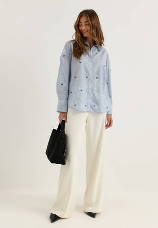 Onloregon Zeidi Ls Bow Shirt Blue