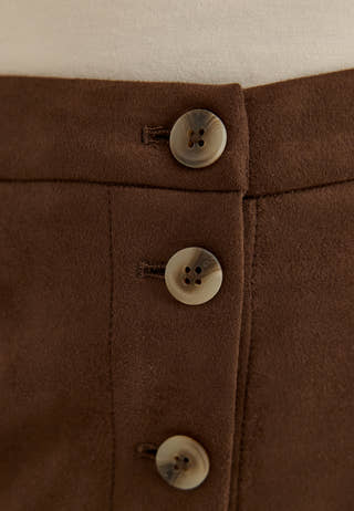 Pcrakel Brushed Hw Short Skirt Brown