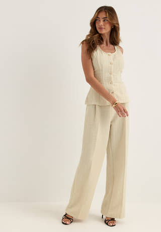 Pcamandia Hw Pants Beige
