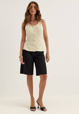 Pcamandia Sl Vest Beige