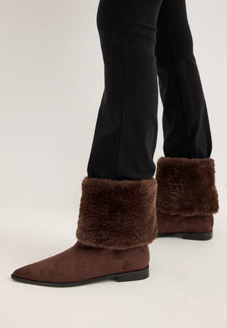 Faux Fur Boot Brown