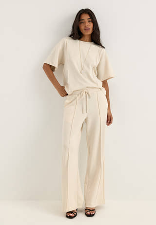 Vitelana O-neck 2/4 SWEAT T SH Beige