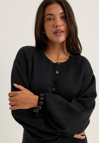 Knitted Midi Dress Black