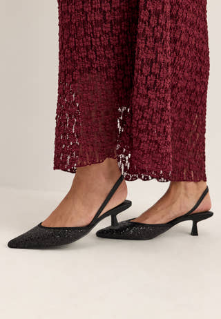 Onlcoco-11 Glitter Slingback Shoes Black