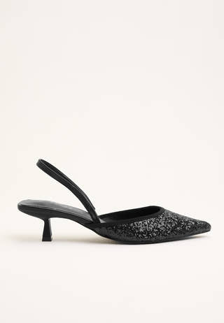 Onlcoco-11 Glitter Slingback Shoes Black