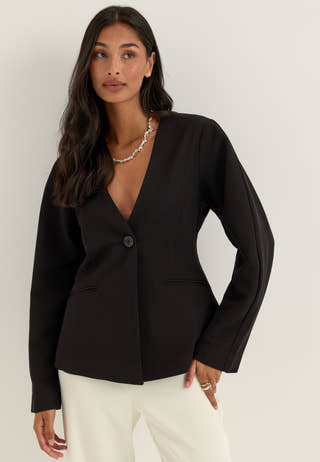 Pckamil Ls Fitted Blazer Noos Black