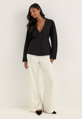 Pckamil Ls Fitted Blazer Noos Black