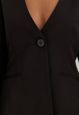 Pckamil Ls Fitted Blazer Noos Black