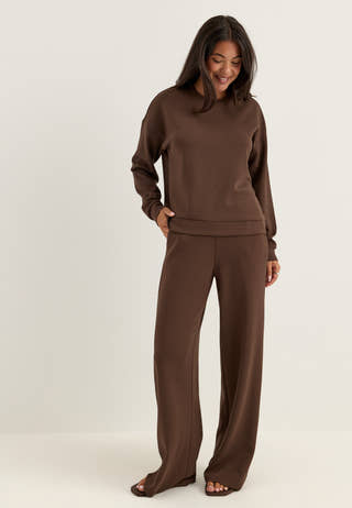 Pcmichelle Scuba Hw Pants Brown