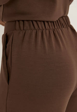 Pcmichelle Scuba Hw Pants Brown