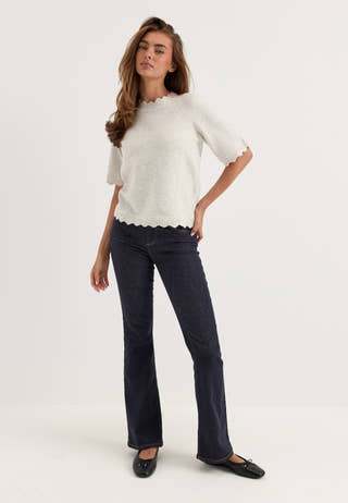 Vinikolina O-neck 2/4 KNIT TOP White