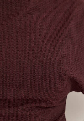 Funnel Neck Top Red