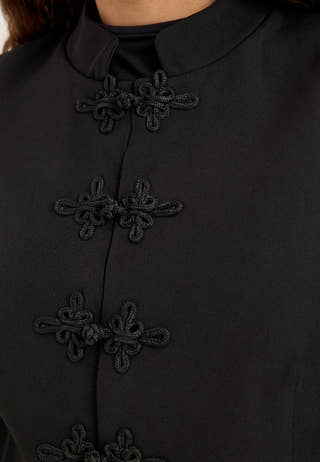 Agraffe Short Blazer Black