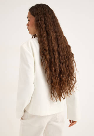 Agraffe Short Blazer White