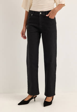 Slim Straight Jeans Black