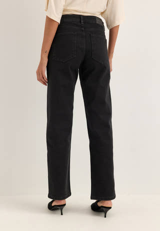 Slim Straight Jeans Black