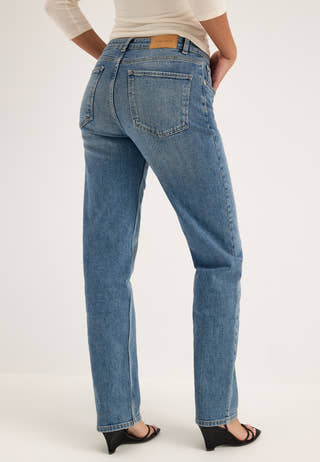 Slim Straight Jeans Blue