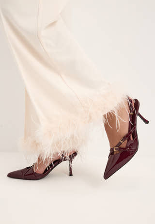 High Shine Buckle Slingback