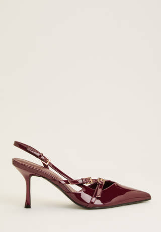 High Shine Buckle Slingback