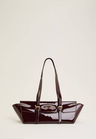 High Shine Buckle Bag Red