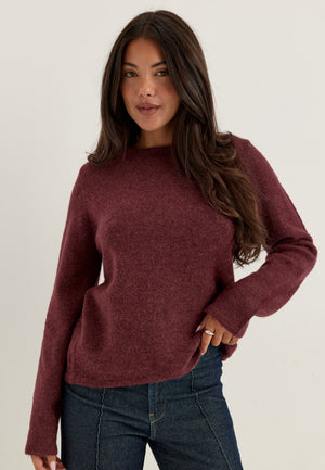 Slwlulu New Ls Knit O-neck Red