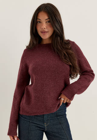 Slwlulu New Ls Knit O-neck Red