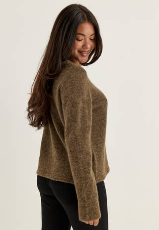 Slwlulu New Ls Knit O-neck Brown